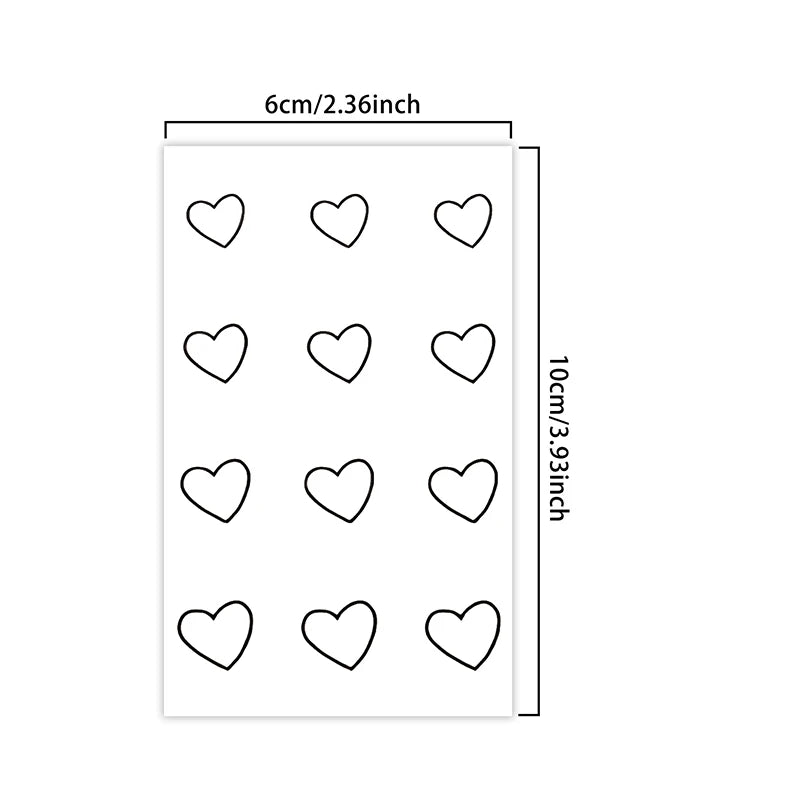 Small Heart Temporary Tattoo