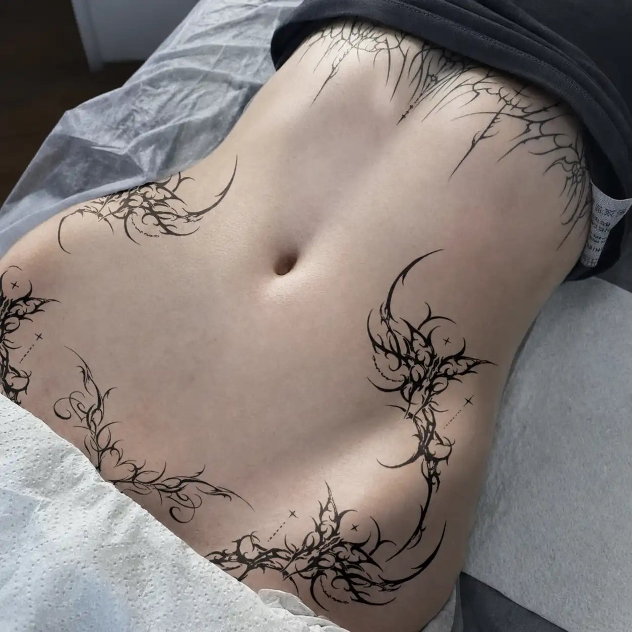 Wicked Thorn Hip temporary tattoo — Yuka Ink