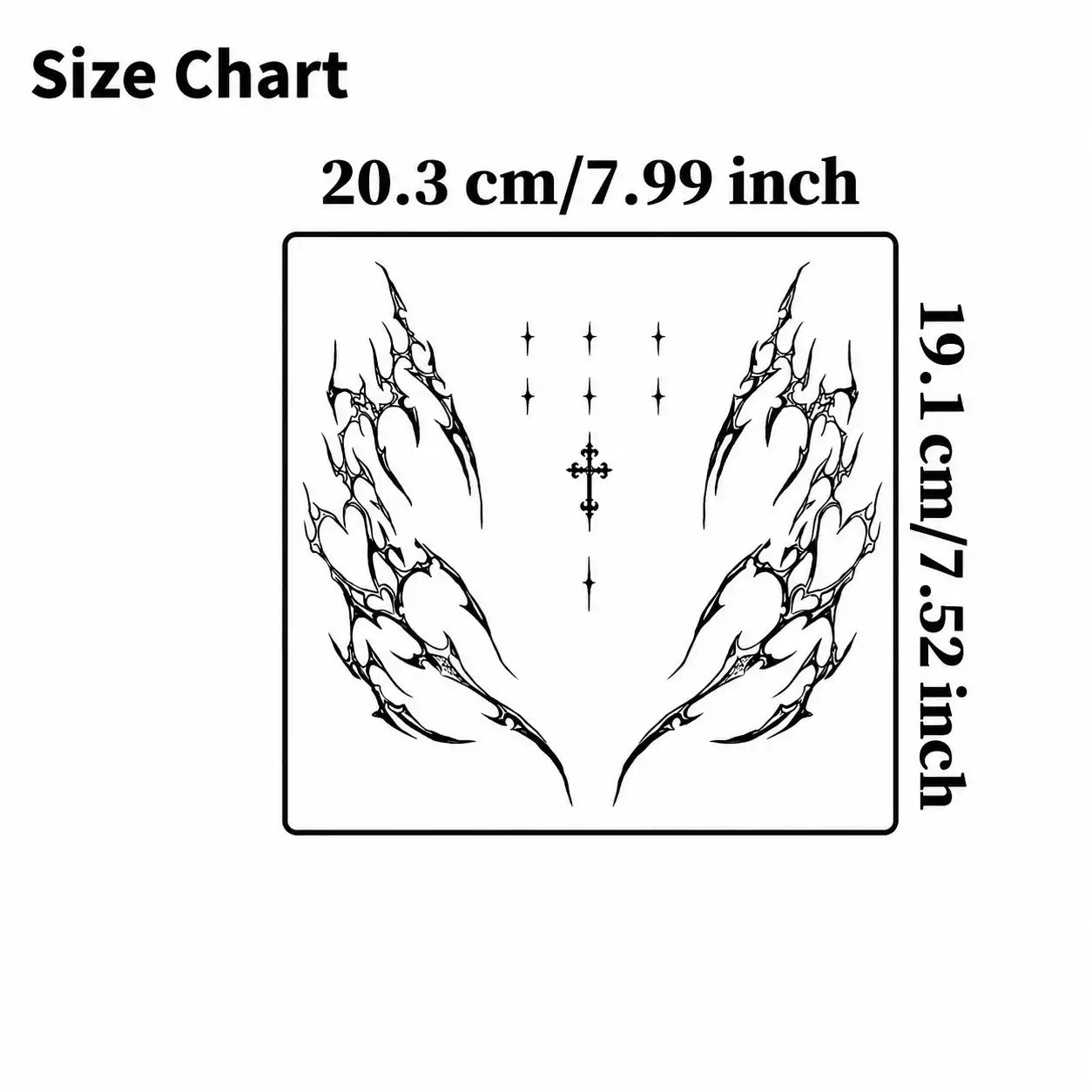 Tribal Flame Hip temporary tattoo, view 3 — Yuka Ink