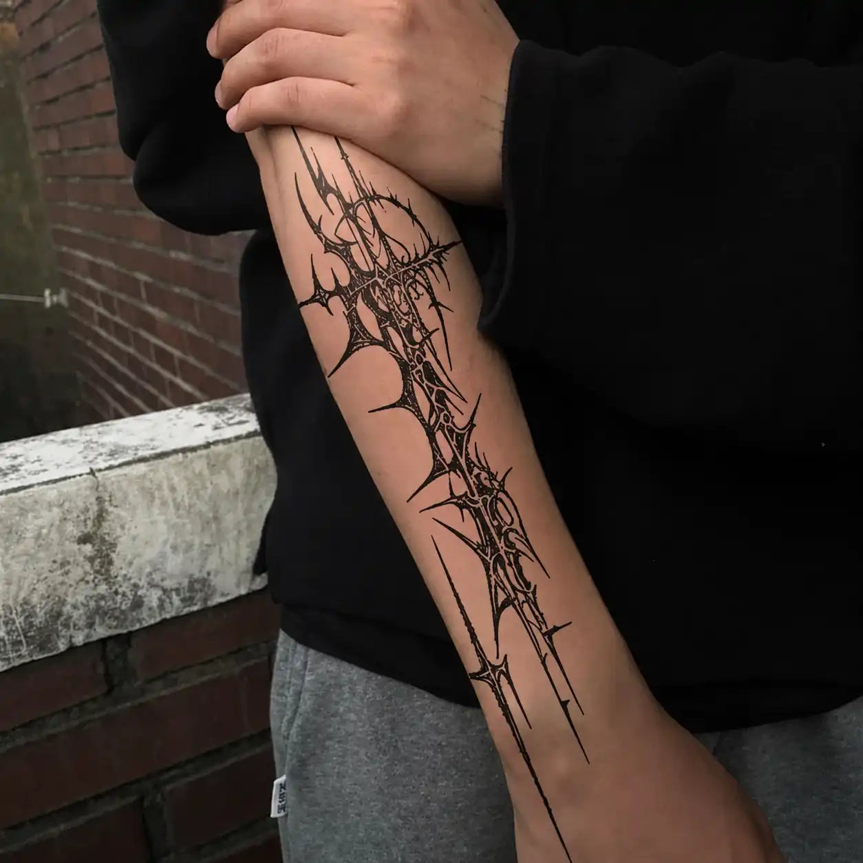 Bramble Cross Sleeve temporary tattoo — Yuka Ink