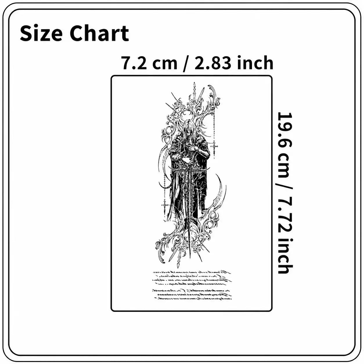 Holy Knight Sleeve temporary tattoo, view 2 — Yuka Ink