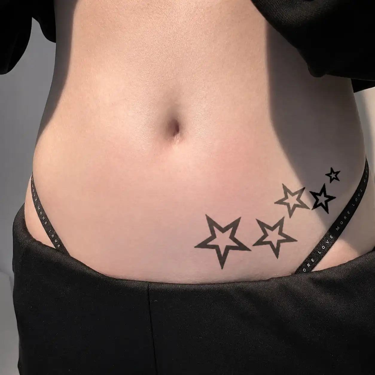 Falling Stars Hip temporary tattoo — Yuka Ink