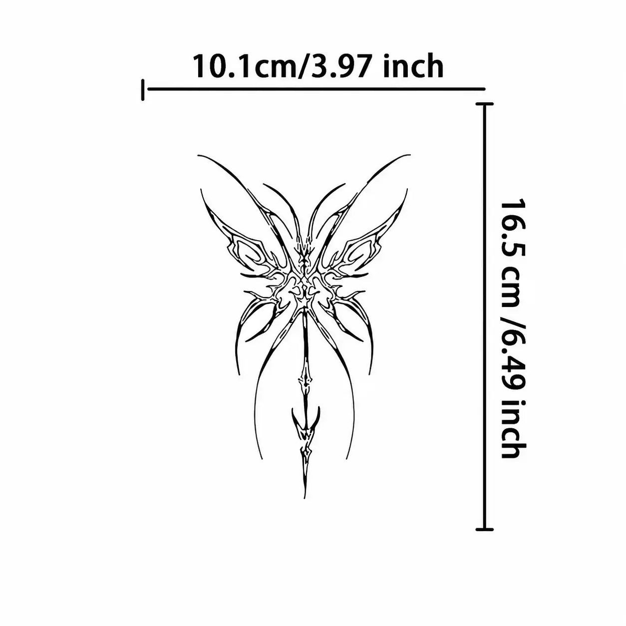 Butterfly Leg temporary tattoo, view 3 — Yuka Ink