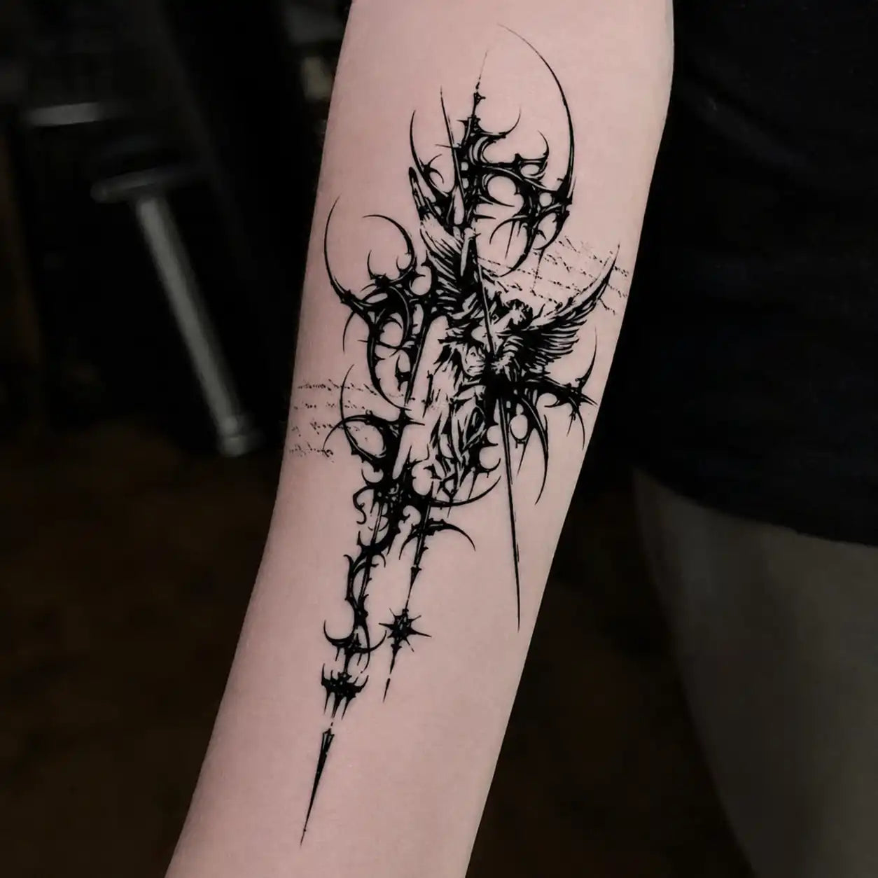 Angel Blade Sleeve temporary tattoo — Yuka Ink