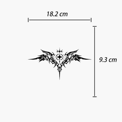Angel Wings Back temporary tattoo, view 4 — Yuka Ink