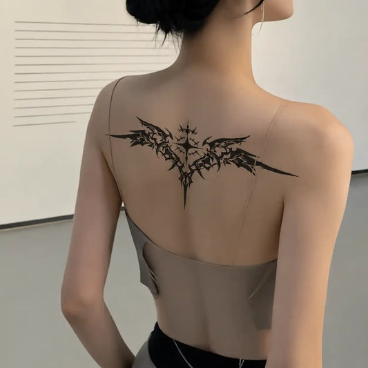 Angel Wings Back temporary tattoo — Yuka Ink