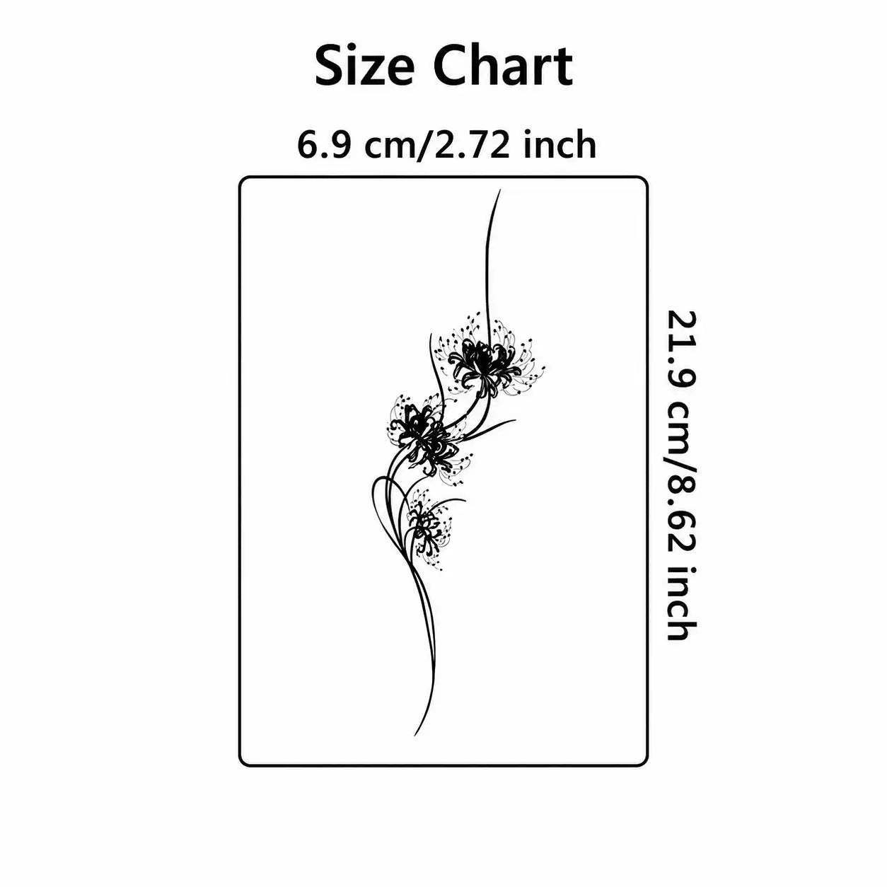 Wildflower Sleeve temporary tattoo, view 3 — Yuka Ink