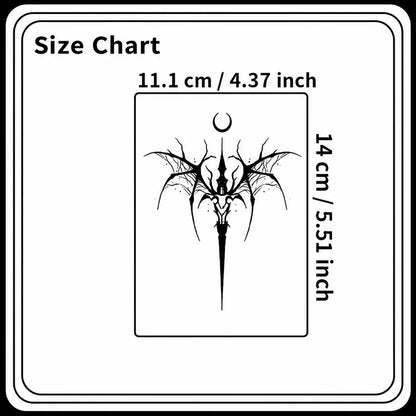 Demon Wings Leg temporary tattoo, view 3 — Yuka Ink