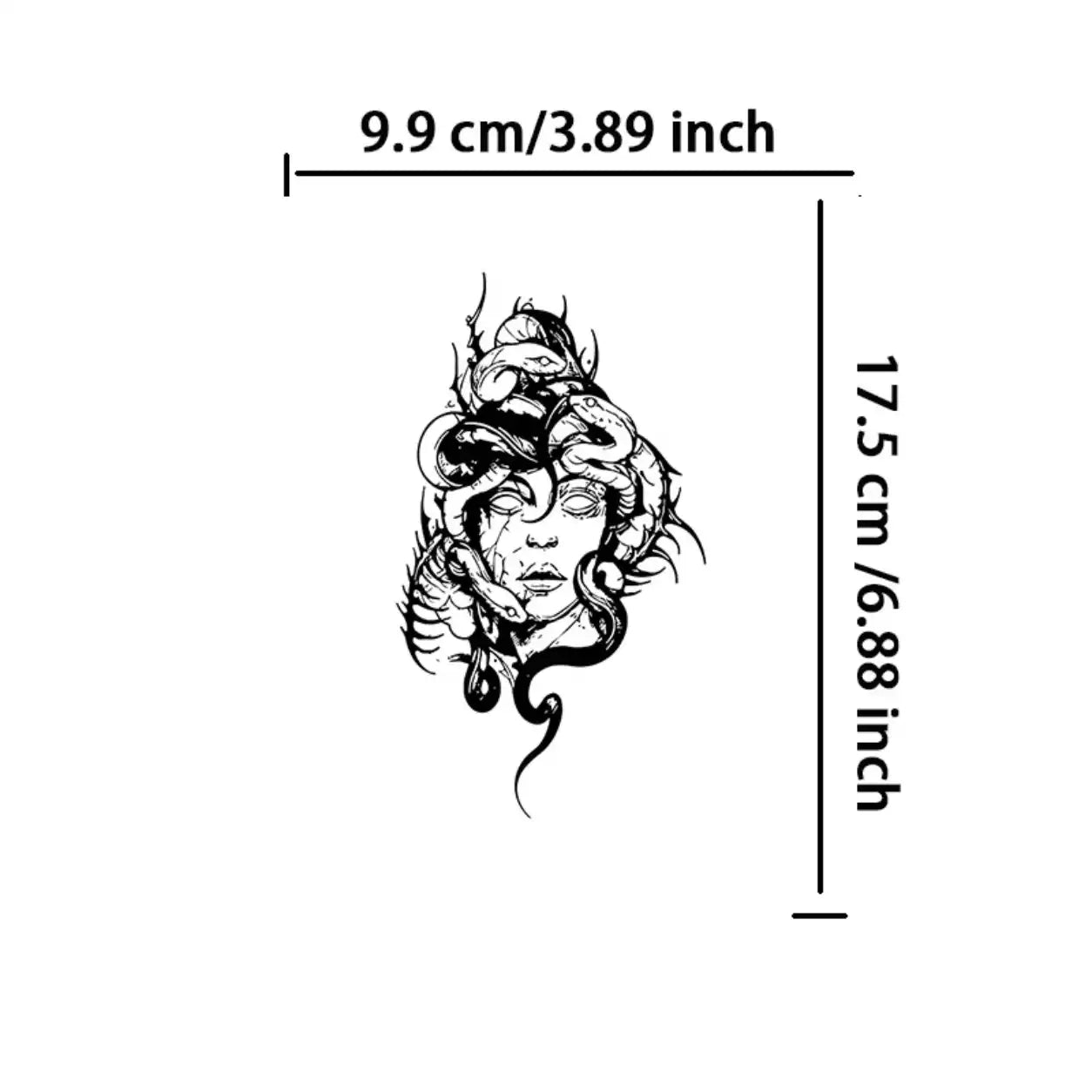 Medusa Hand temporary tattoo, view 3 — Yuka Ink