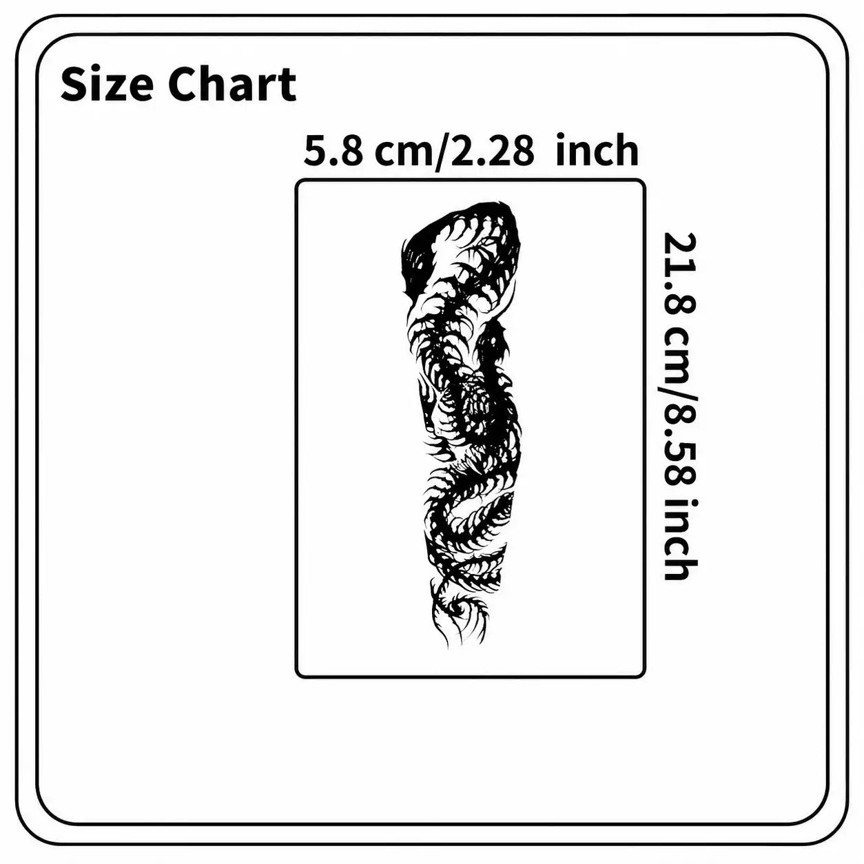 Shadow Serpent Sleeve temporary tattoo, view 3 — Yuka Ink