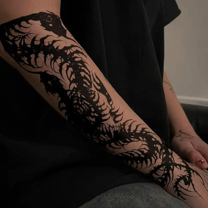Shadow Serpent Sleeve temporary tattoo — Yuka Ink