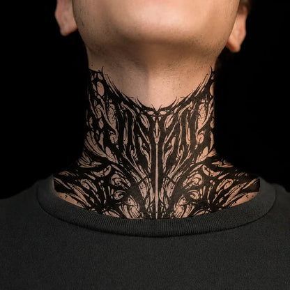 Thorn Neck temporary tattoo, view 2 — Yuka Ink