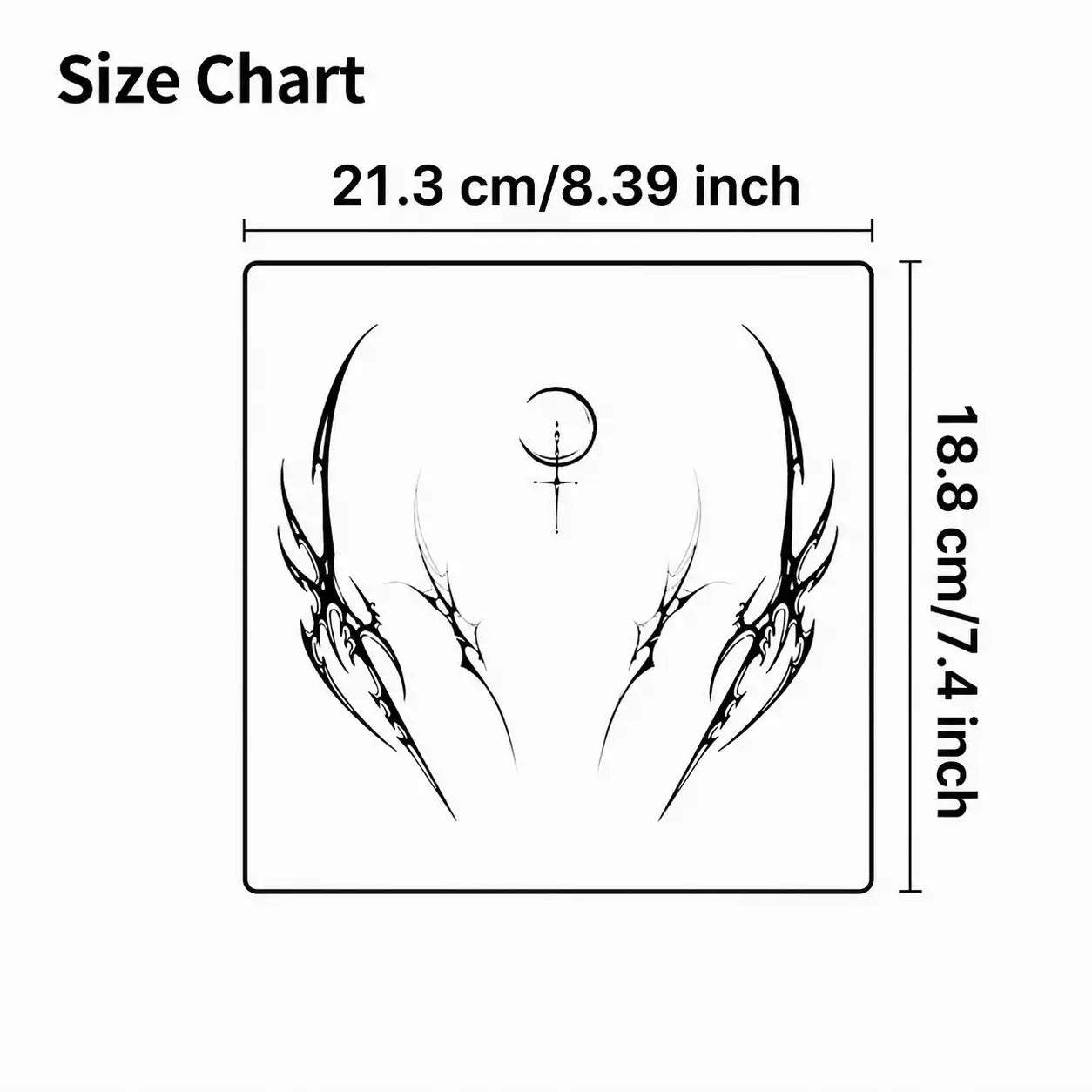 Thorn Hip temporary tattoo, view 3 — Yuka Ink
