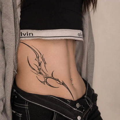 Cursed Thorn Cross Hip temporary tattoo, view 2 — Yuka Ink