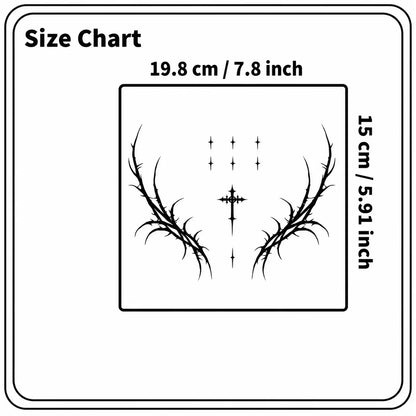 Thorn Cross Sleeve temporary tattoo, view 2 — Yuka Ink