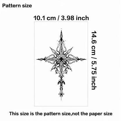 Star Totem Leg temporary tattoo, view 3 — Yuka Ink