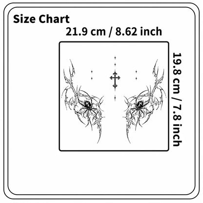 Spider Cross Hip temporary tattoo, view 3 — Yuka Ink