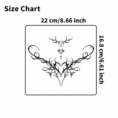 Thorn Vine Hip temporary tattoo, view 3 — Yuka Ink