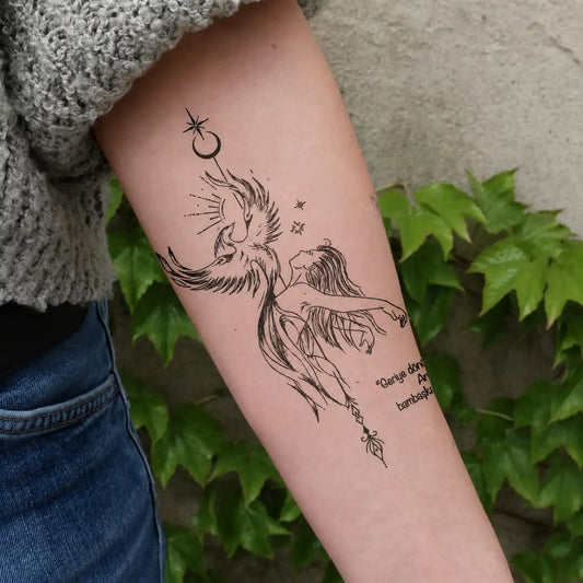 Phoenix Tattoo temporary tattoo — Yuka Ink