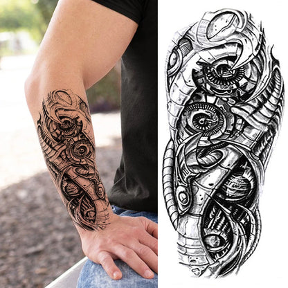 Biomechanical Alien Sleeve temporary tattoo — Yuka Ink